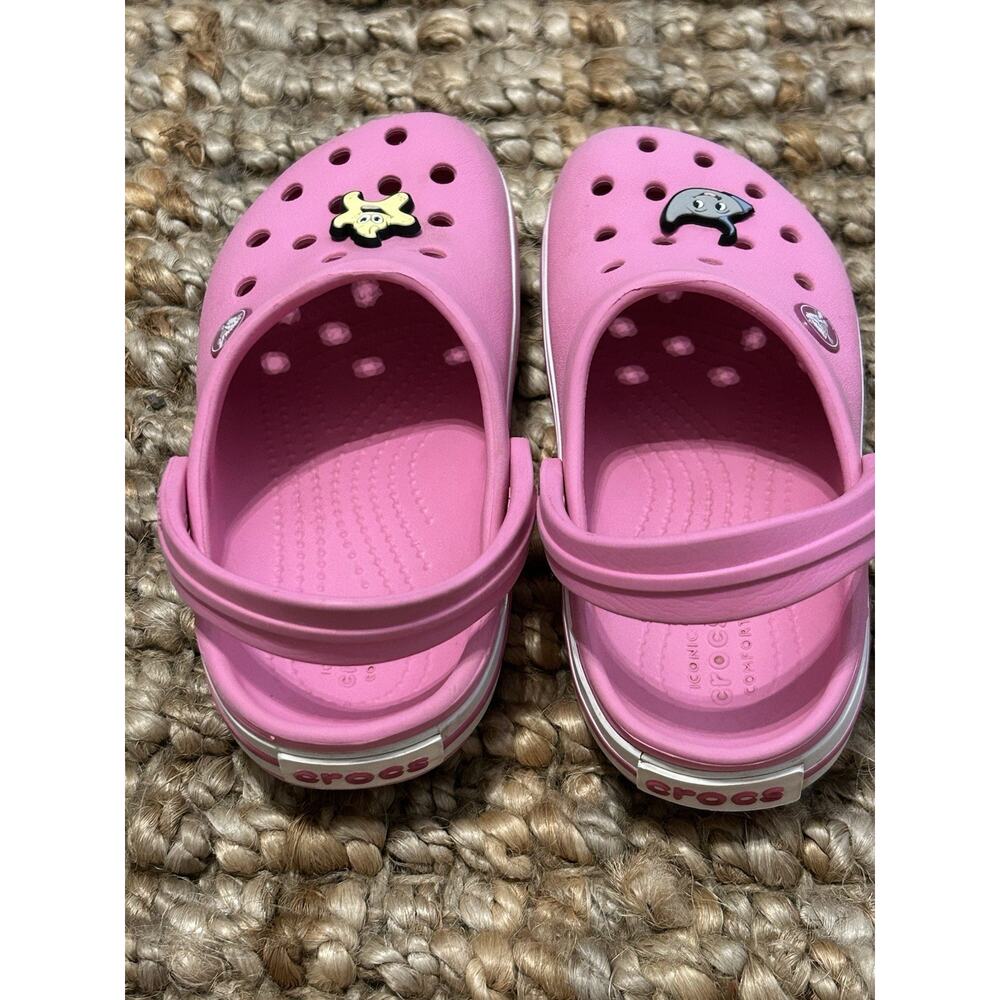 Crocs Crocband Clogs Kids Ballerina Pink Rubber Slip-On Lightweight Size C 12 - Picture 4 of 9